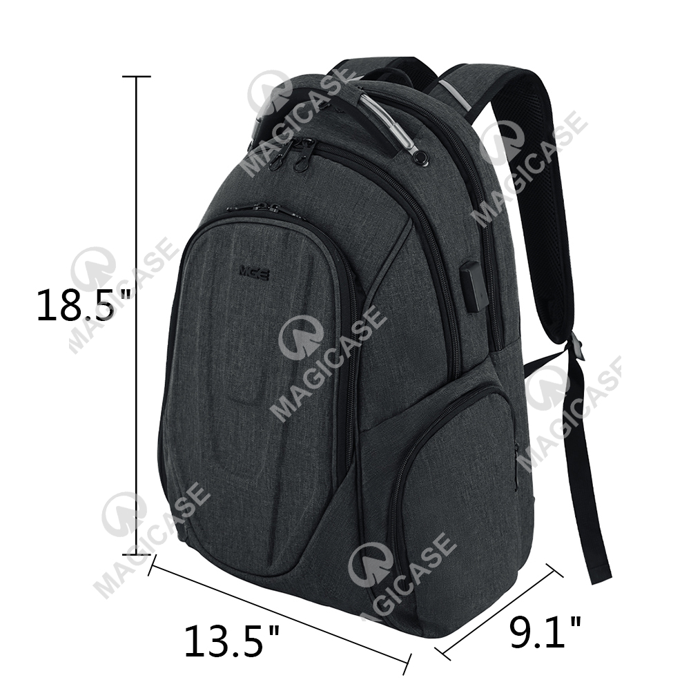 Travel Laptop Backpack Hard Shelled Water Repellent with RFID Pockets USB 