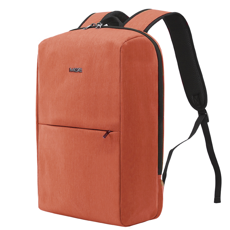 Waterrepellent Nylon Laptop Backpack Orange Computer Backpack