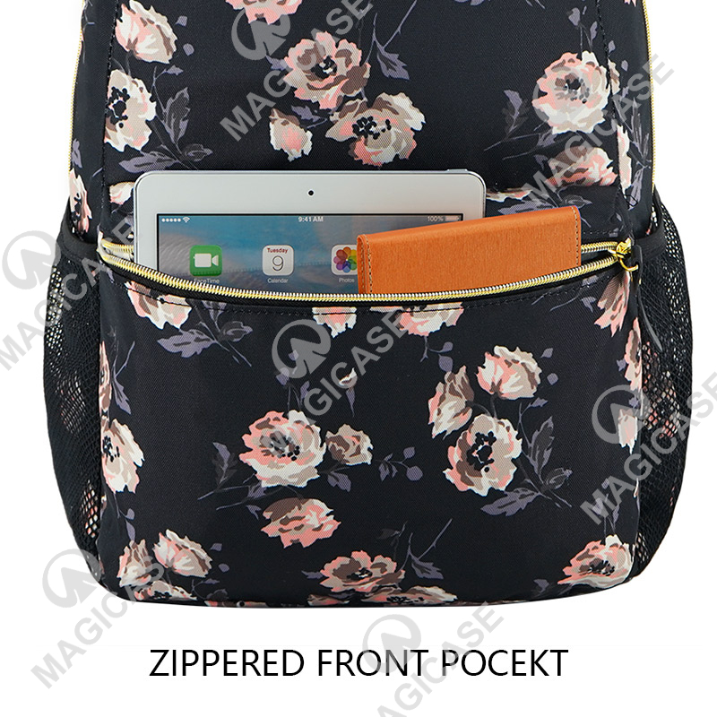 Fashion Computer Backpack Water-repellent With Floral Pattern